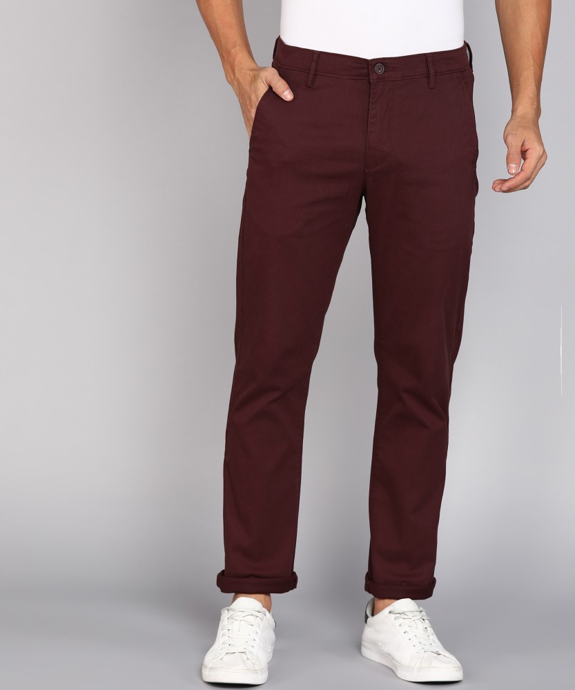 Buy Maroon Trousers  Pants for Men by iVOC Online  Ajiocom