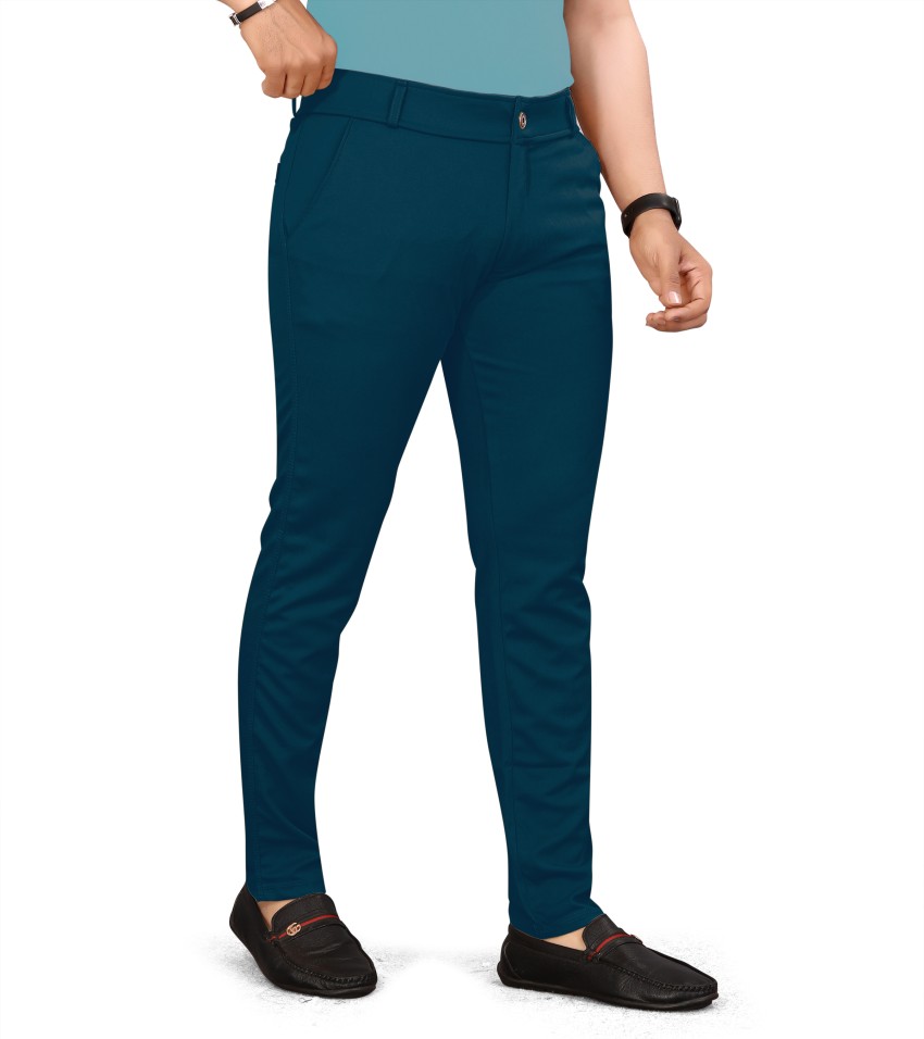 SIOX Slim Fit Men Dark Blue Trousers  Buy SIOX Slim Fit Men Dark Blue  Trousers Online at Best Prices in India  Flipkartcom