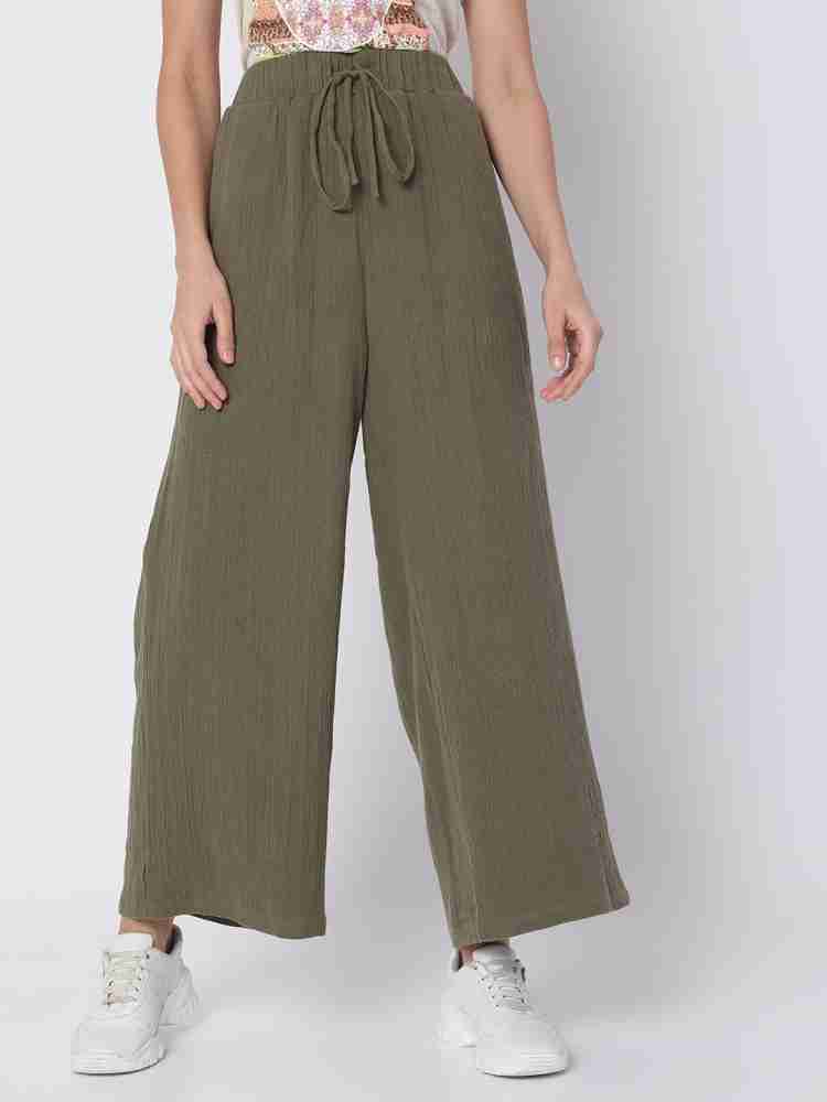 Vero Moda Flared Women Green Trousers