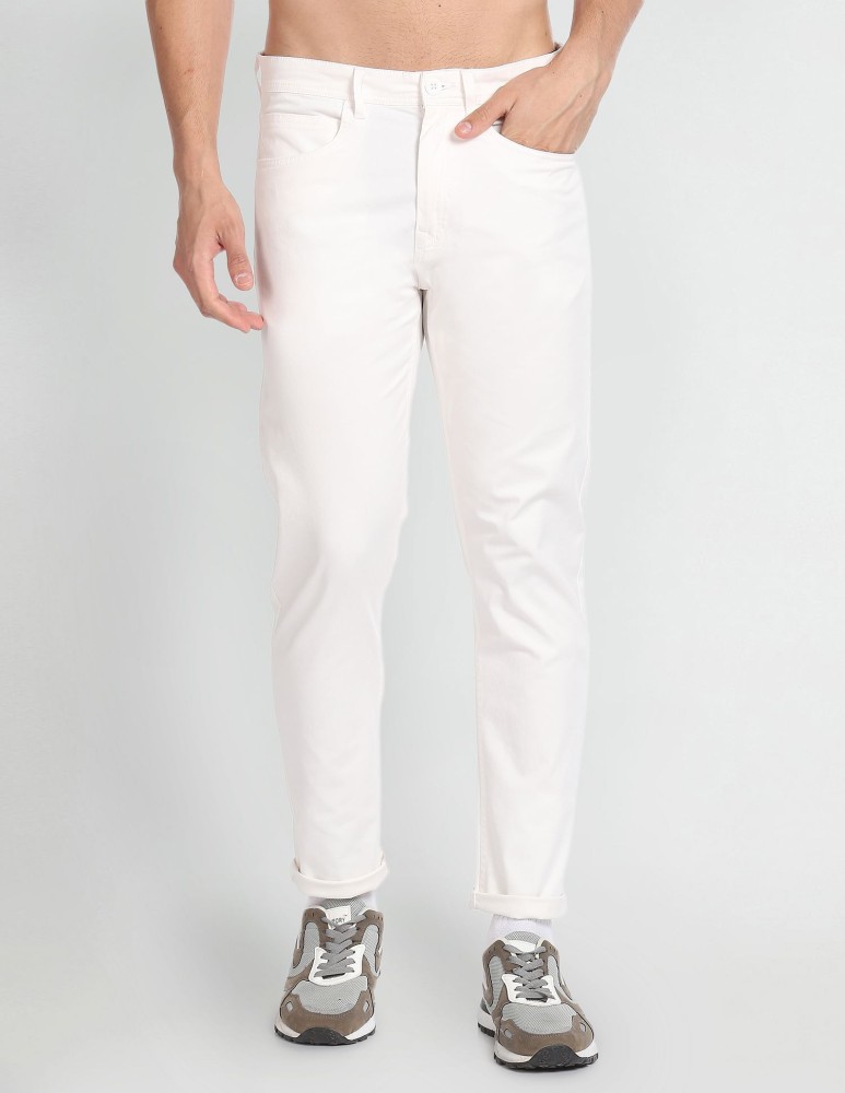 Kundan Slim Fit Men White Trousers  Buy Kundan Slim Fit Men White Trousers  Online at Best Prices in India  Flipkartcom