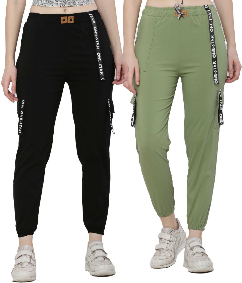 Trendy Joggers Pants and Toko Stretchable Cargo PantsTrouser for Girls and  womens  Combo Pack of 2 Trousers  Pants