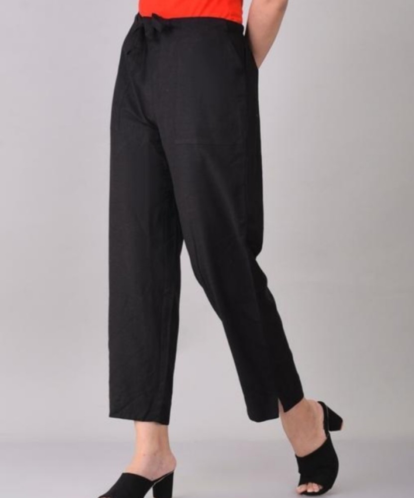 palazzo Regular Fit Women Black Pink Trousers  Buy palazzo Regular Fit  Women Black Pink Trousers Online at Best Prices in India  Flipkartcom
