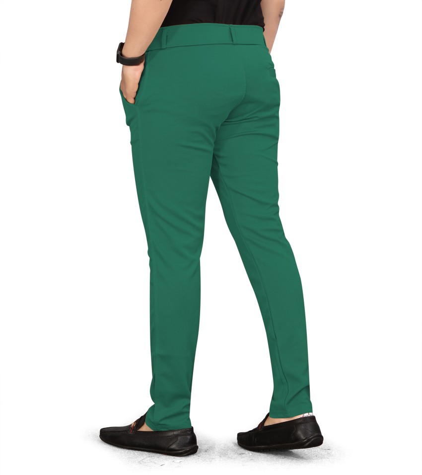 ANJUONLINESTORE Slim Fit Men Light Green Trousers - Buy ANJUONLINESTORE Slim  Fit Men Light Green Trousers Online at Best Prices in India