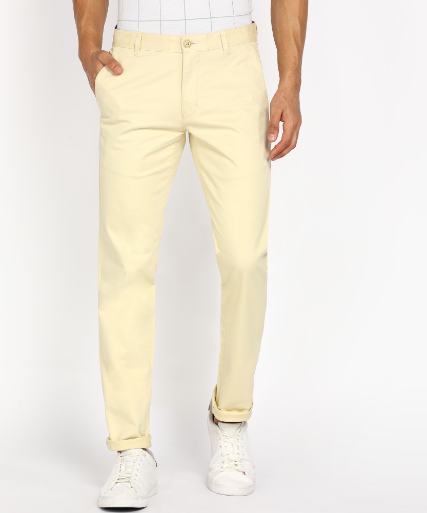 Buy PARX Mens Tapered Fit 4 Pocket Solid Trousers  Shoppers Stop