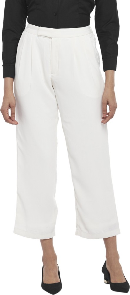 Annabelle by Pantaloons OffWhite High Rise Cropped Pants