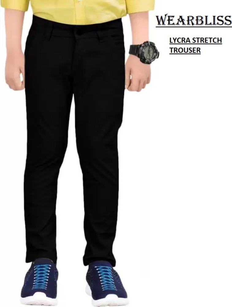 Slim Fit Boys Black Trousers Price in India  Buy Slim Fit Boys Black  Trousers online at Shopsyin