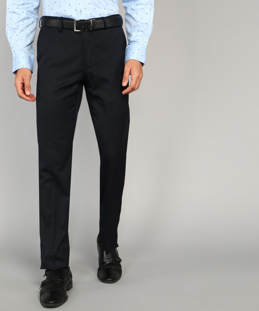 Buy ARROW Black Mens Tapered Fit Solid Formal Trousers  Shoppers Stop