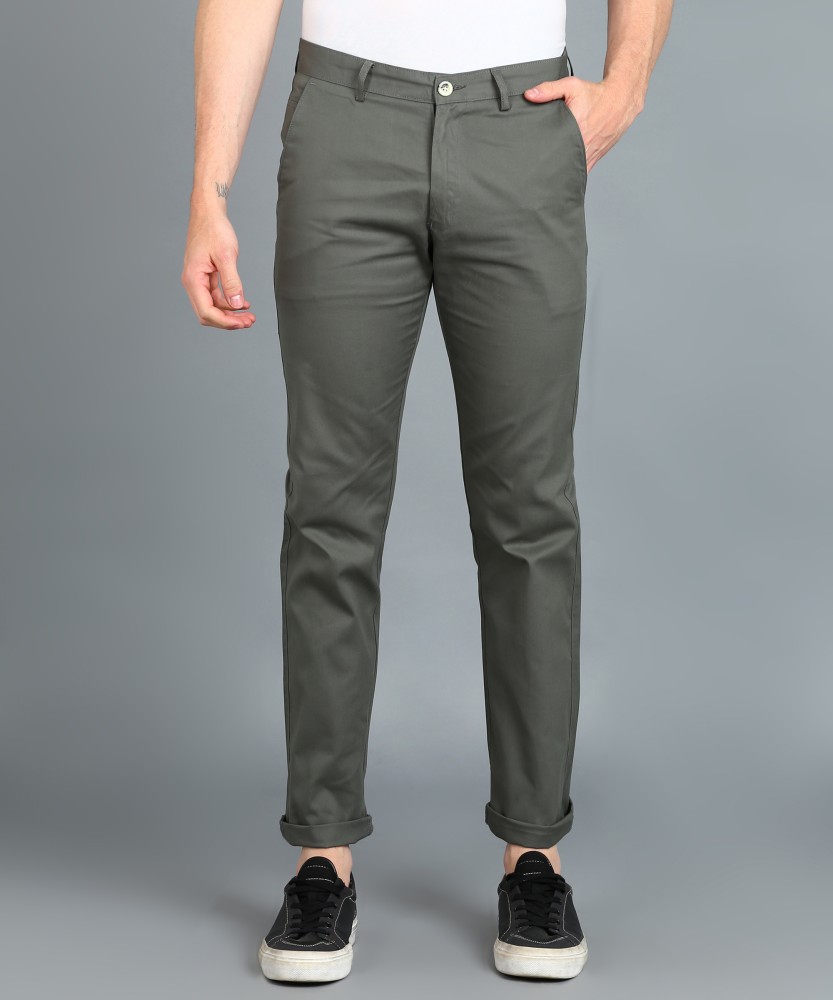 Unique Style Mens Fully Slim Fit Lycra Stretchable Dark Green  Pista Green  Pants trousers Combo