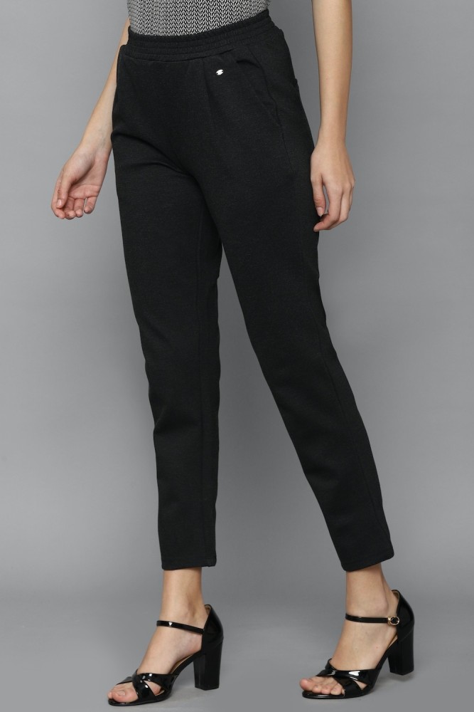 Buy ALLEN SOLLY Solid Polyester Regular Fit Women's Work Wear Pants |  Shoppers Stop