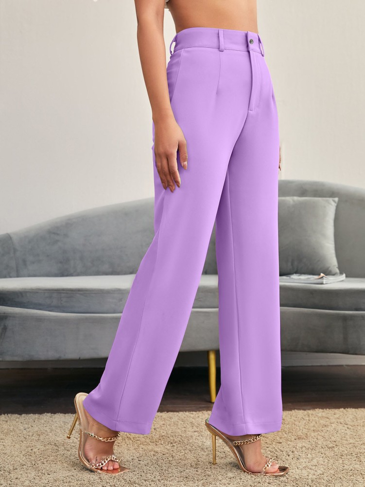 Buy Van Heusen Purple Trousers Online  718110  Van Heusen