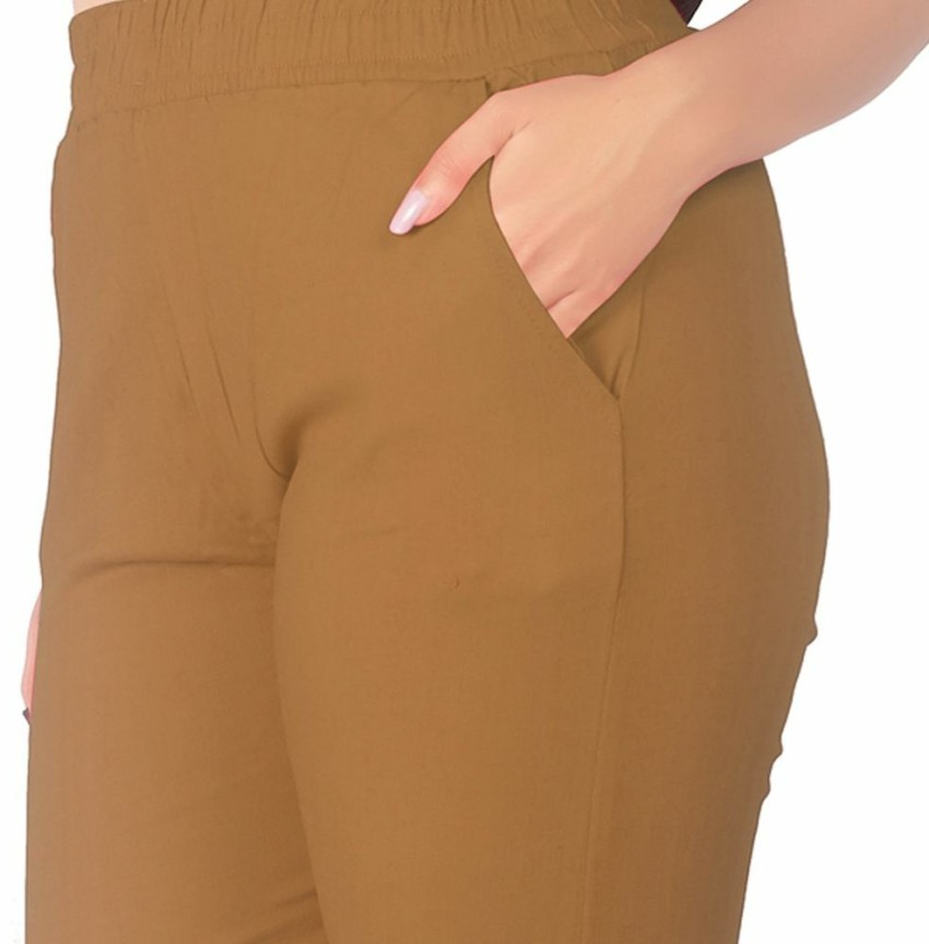 Rivi women slim fit skin colour pencil trouser pant  Rivi Style