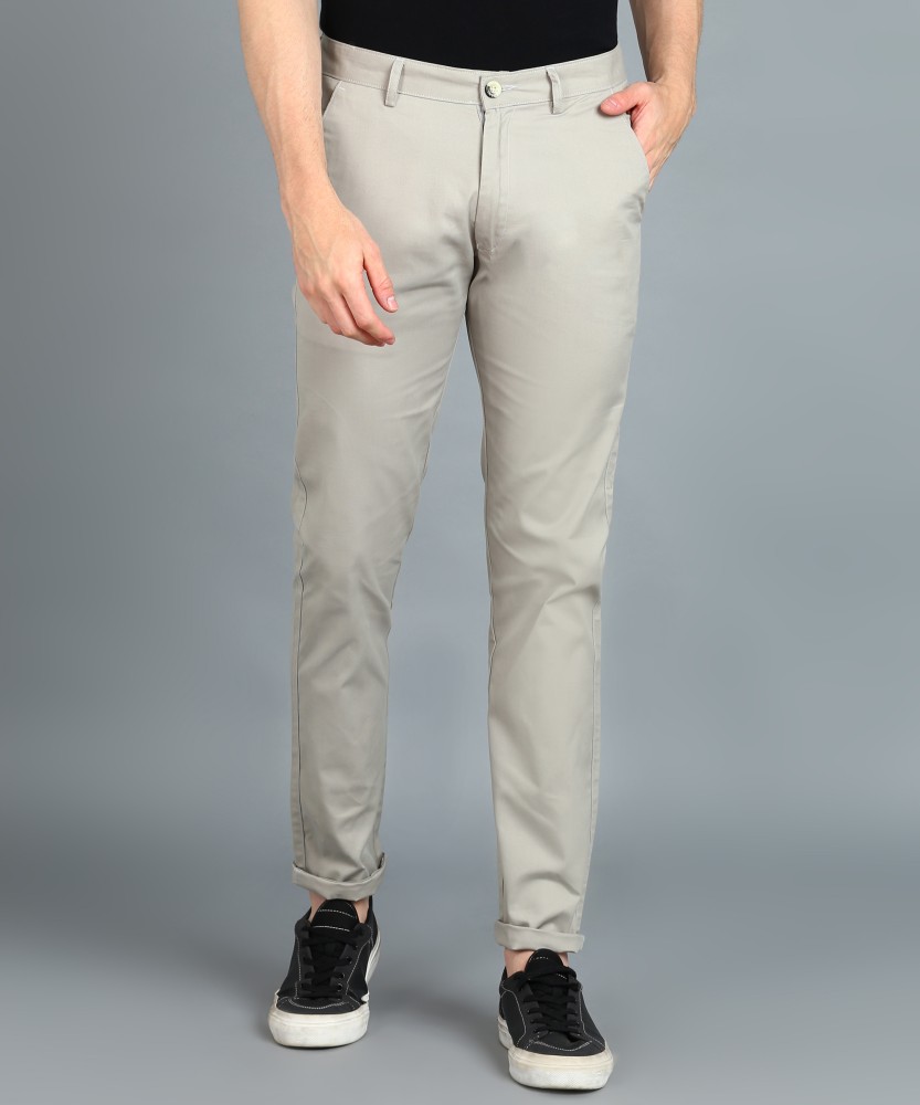 Buy Arrow Sports Men Grey Jackson Skinny Fit Solid Casual Trousers   NNNOWcom