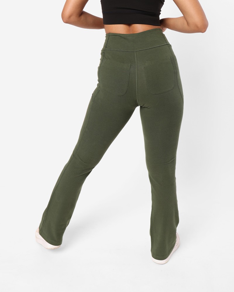 BlissClub Flared Women Green Trousers - Buy BlissClub Flared Women Green  Trousers Online at Best Prices in India