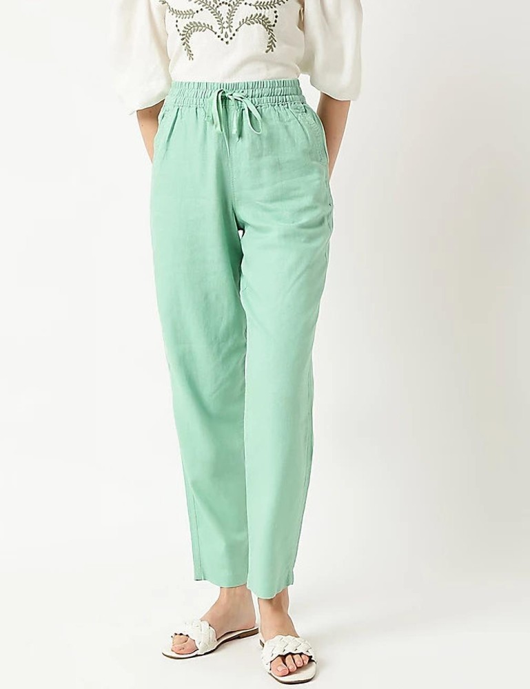 Tapered Trousers in Bottle Green  A Curve Story