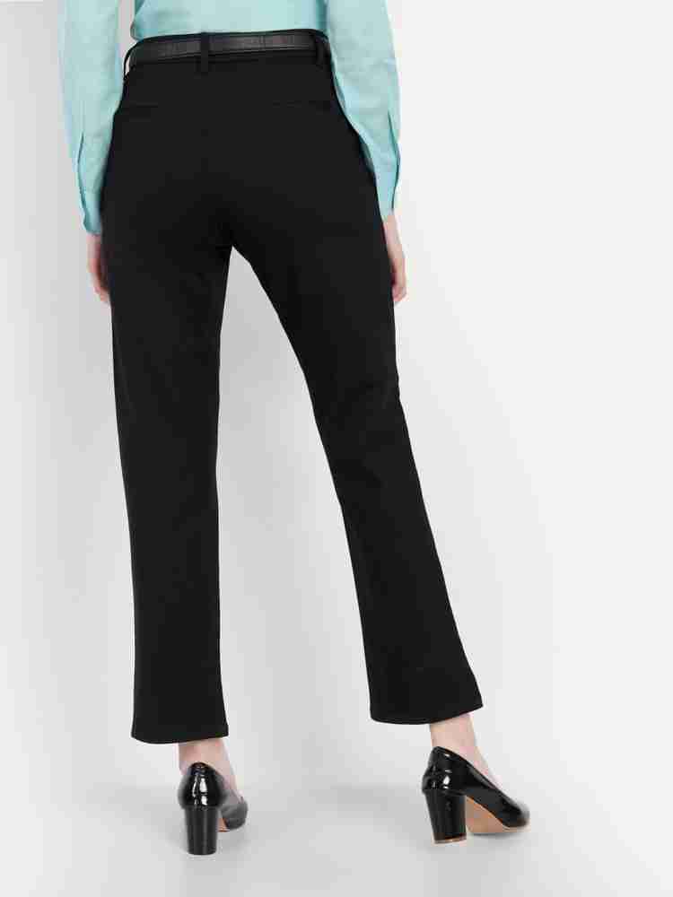 SeraWera Regular Fit Women Black Trousers - Buy SeraWera Regular Fit Women  Black Trousers Online at Best Prices in India