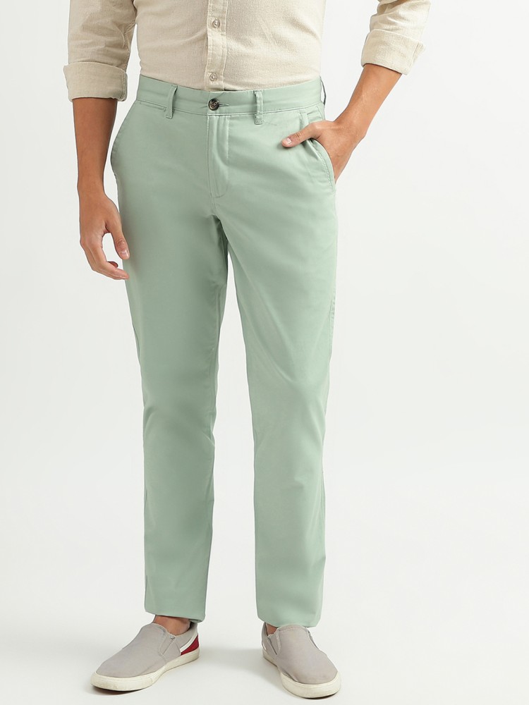 United Colors of Benetton Slim Fit Men Green Trousers  Buy United Colors  of Benetton Slim Fit Men Green Trousers Online at Best Prices in India   Flipkartcom