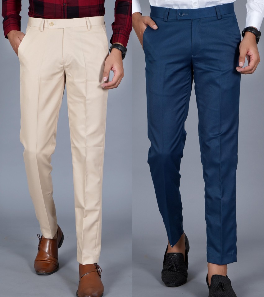Buy Mens Slim Fit Formal Trouser for Men Pack of 1 28 Black at  Amazonin