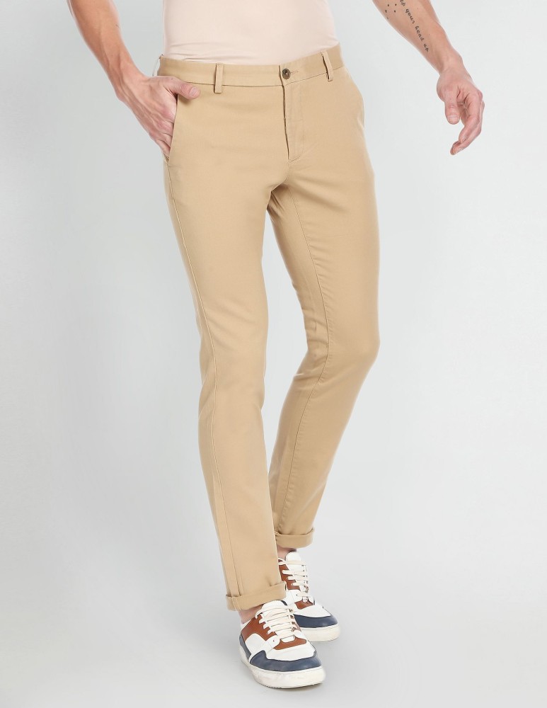 ARROW Slim Fit Men Beige Trousers Buy ARROW Slim Fit Men Beige