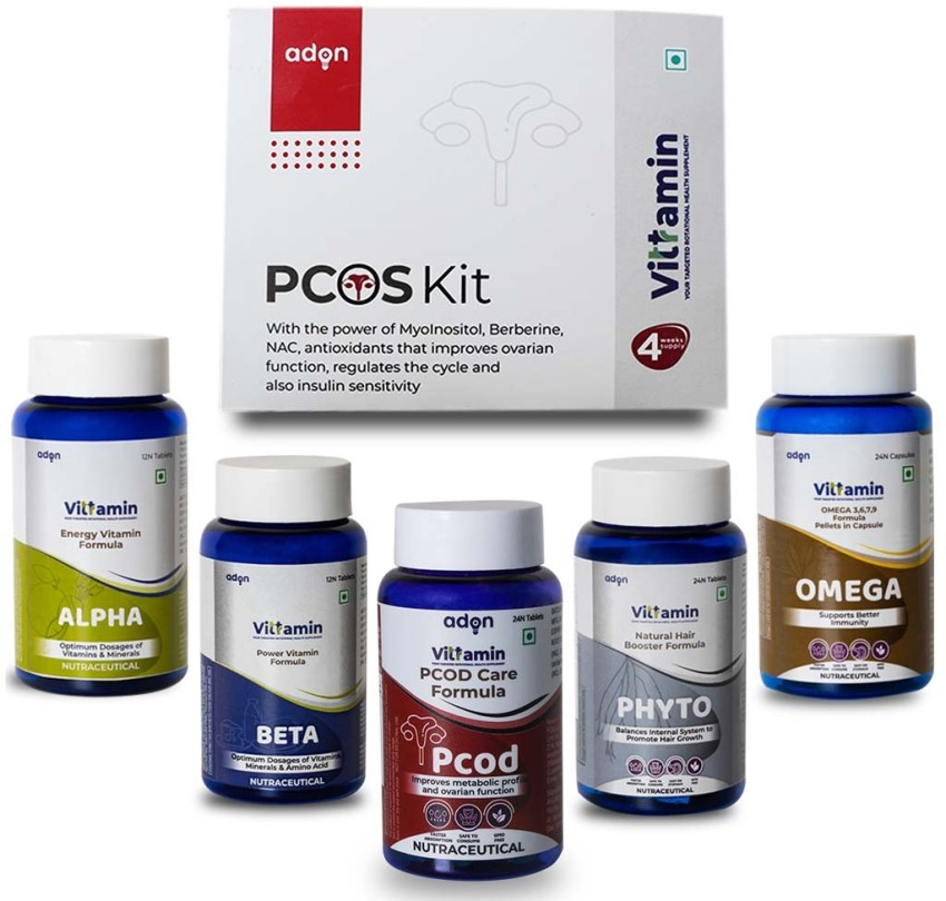 Adon Vittramin PCOS Kit A Comprehensive Solution for Hair Loss and PCOS  Price in India - Buy Adon Vittramin PCOS Kit A Comprehensive Solution for  Hair Loss and PCOS online at Flipkart.com