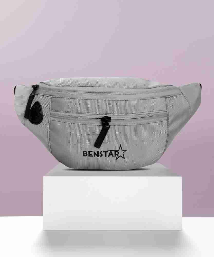 Benstar Swag Waist Bag Elegant Style Travel Pouch Passport Holder Men or  Women Handy Hiking Zip Pouch Document Money Phone Belt (Black) (Black)