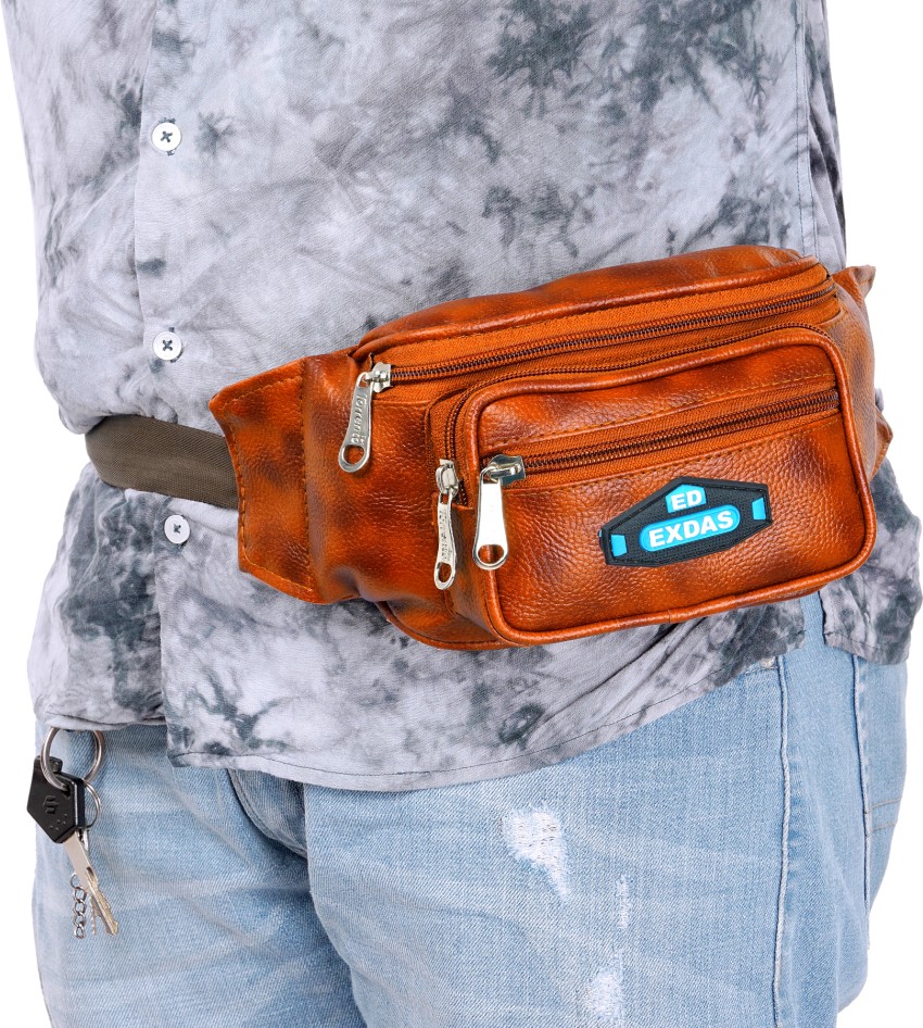 Leather Fanny Pack Fashion Casual Travel Crossbody Unisex Hip Chest Belt Bag