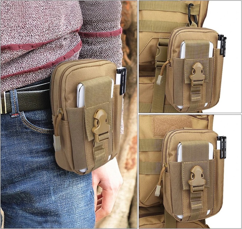 Men Waist Belt Bag Small Pouch Mobile Phone Card Holder Belt Loop Purse  Polyster
