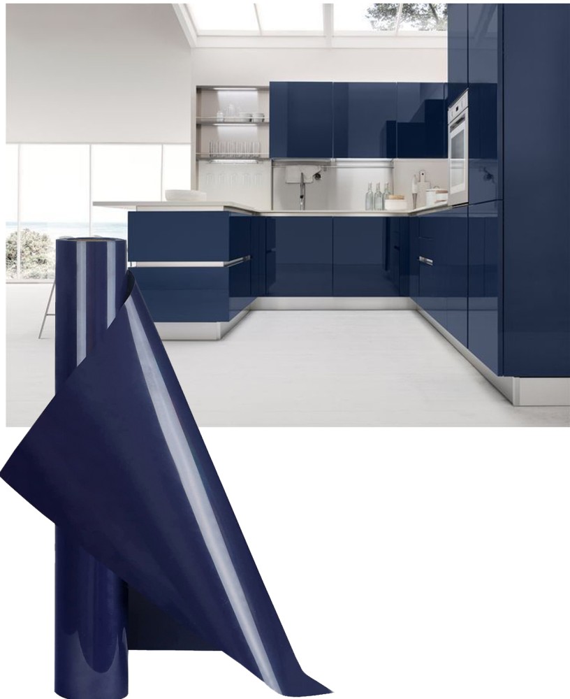 FEELPZONE Matte Dark Navy Blue Contact Wallpaper Peel and Stick Removable  Solid Matte Dark Blue