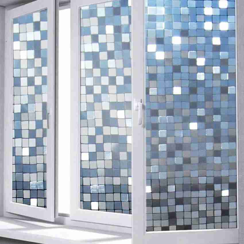 Transparent Self-Adhesive Frosted Privacy Window Film Matte Stripes Glass  Sticker Door Window Clings Decorative Window Covering for Home Bathroom