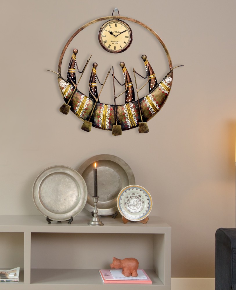 Craftowl Metal Vintage Round Ship Antique Wall Clock with ...