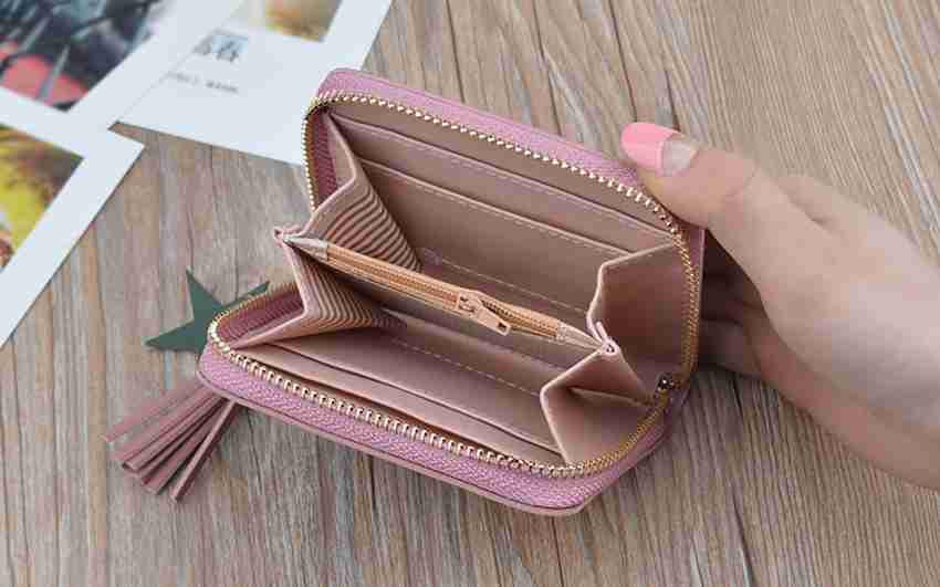 Buy Valerie Women Small Wallets Purse Clutch Credit Card Coin Holder Zipper Mini  Wallets for Girls (Blue) at