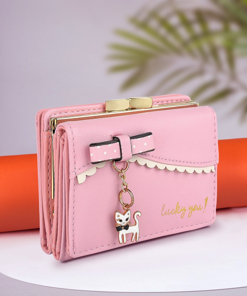 Small Wallet Women Pink, Pink Cute Wallet Women