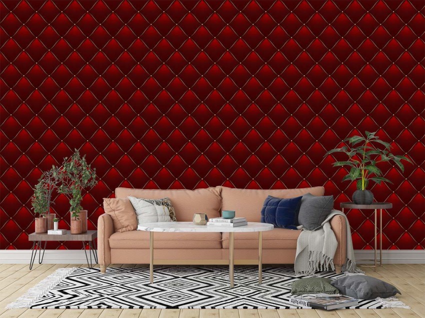 pvc Modern Simple Geometric Velvet Wallpaper 3d Living Room Bedroom Sofa Tv  Background Luxury Wall Paper Dinding... | Lazada PH
