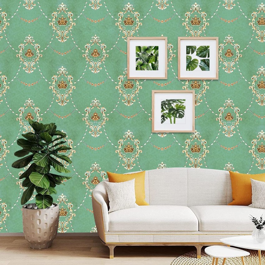 Sage green leaf Wallpaper  Peel and Stick or NonPasted  Save 25