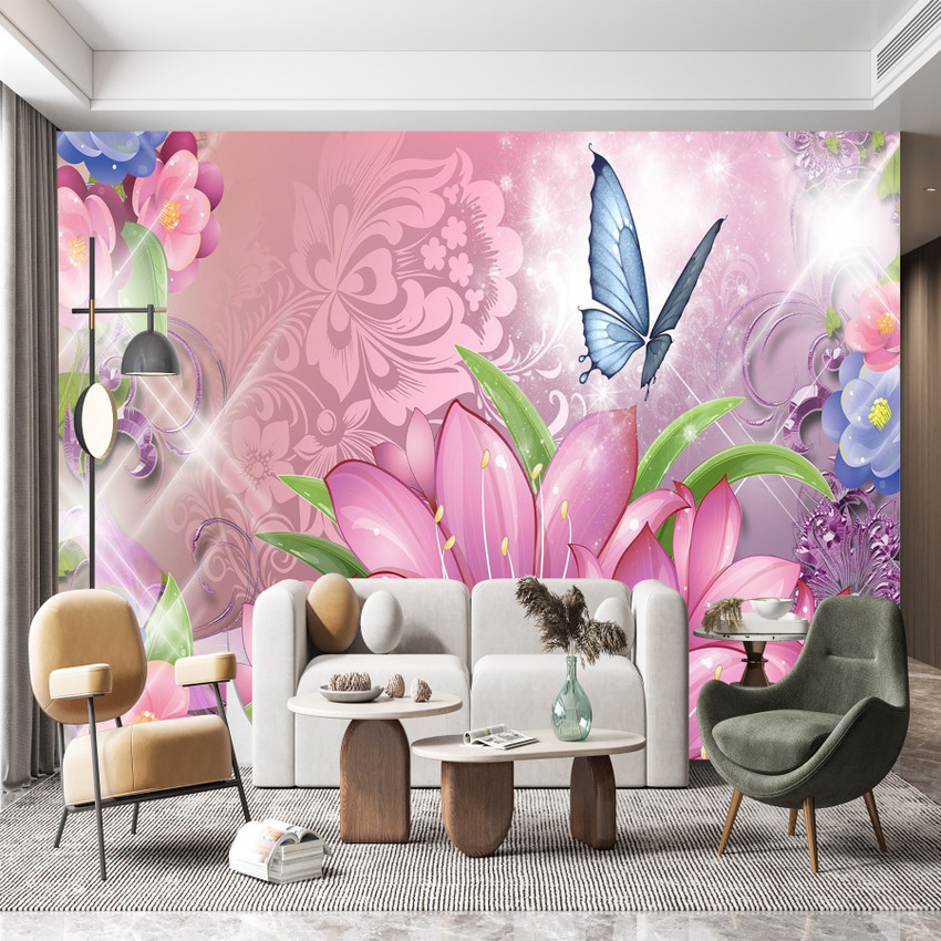 Pink Living Room Wallpaper Matttroy