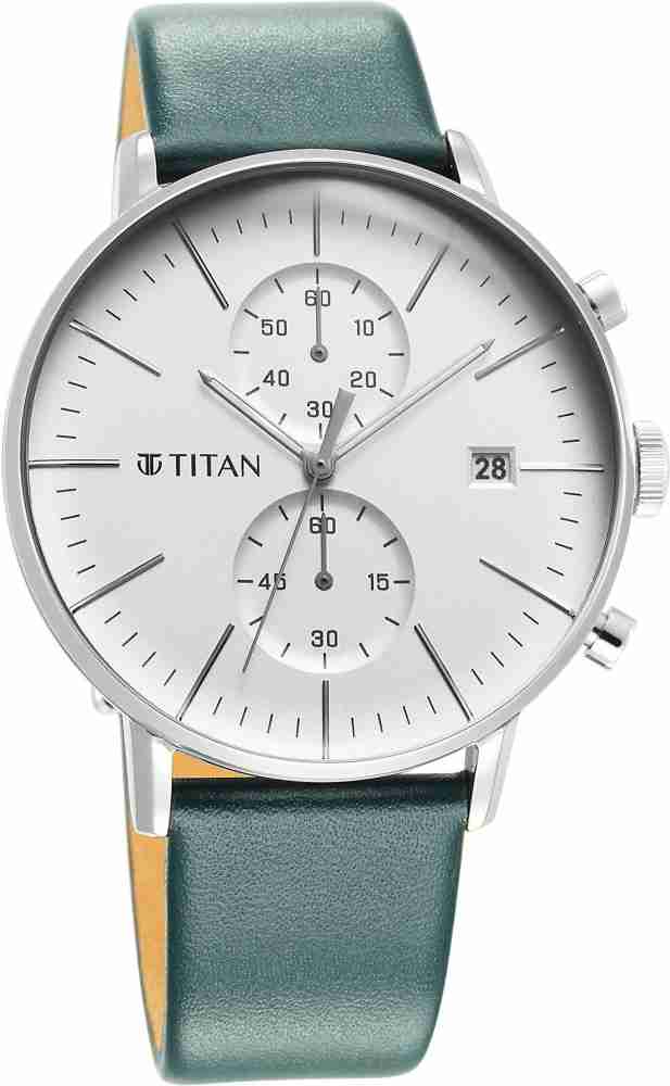 Buy Titan Men Leather Straps Analogue Chronograph Watch NL1734WL01