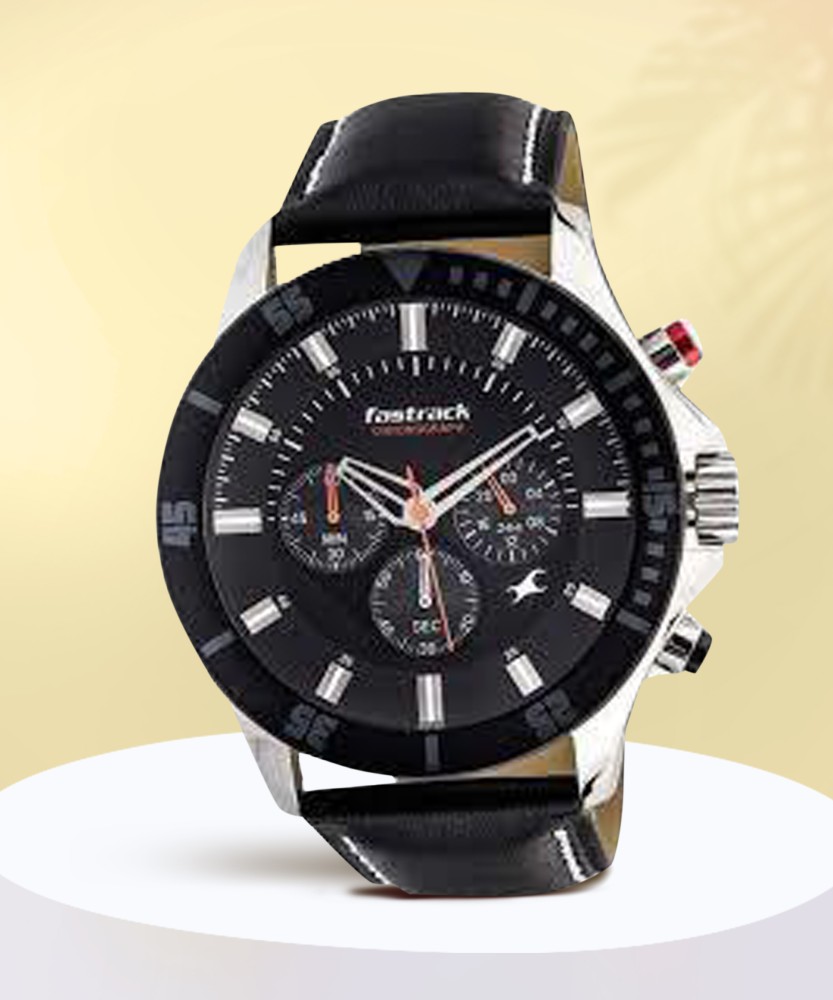 Fastrack black 2025 watch flipkart