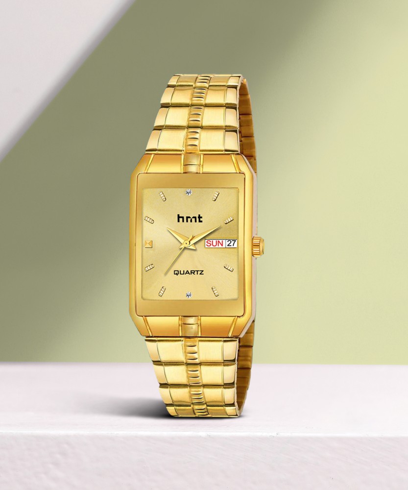 GoldPlated Wrist Or Water Resistant Hands Branded Brand Golden Chain Watch HMTS Analog Watch For Men Price in India Buy GoldPlated Wrist Or Water Resistant Hands Branded Brand Golden Chain Watch HMTS