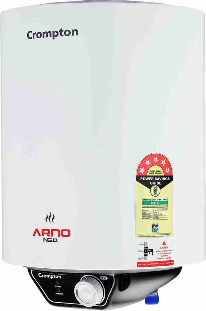 Crompton 15 L Storage Water Geyser (Crompton 15 L ARNO NEO ASWH-3015,,  White) Price in India - Buy Crompton 15 L Storage Water Geyser (Crompton 15  L ARNO NEO ASWH-3015,, White) online at Flipkart.com
