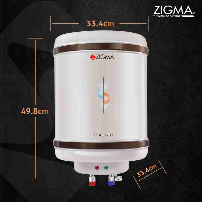 zigma 25 L Storage Water Geyser (Classic Copper Element, Ivory) Price in  India - Buy zigma 25 L Storage Water Geyser (Classic Copper Element, Ivory)  online at Flipkart.com