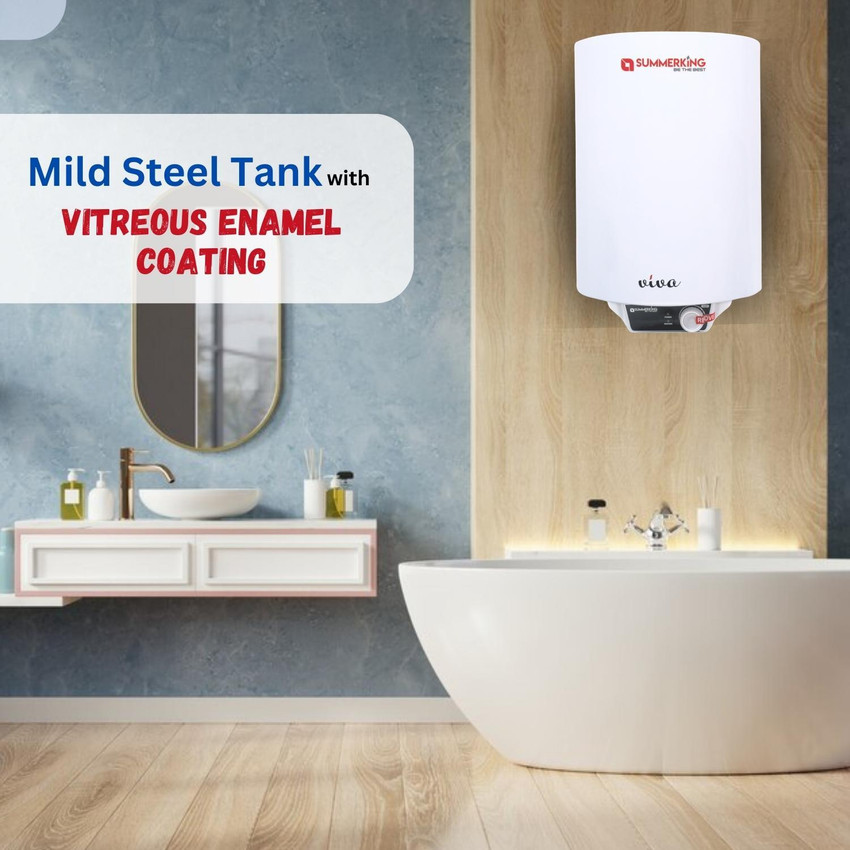 SUMMERKING 25 L Storage Water Geyser (Viva 25 Litre High Pressure Storage Water  Heater with 4 Star BEE Rating, White) Price in India - Buy SUMMERKING 25 L  Storage Water Geyser (Viva