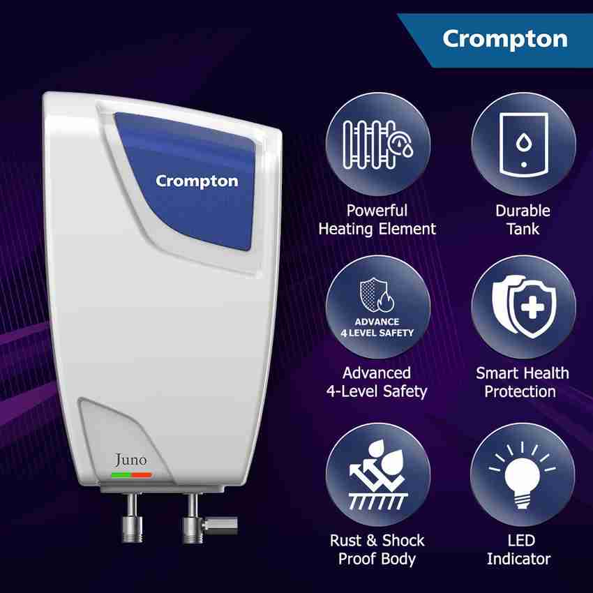 Crompton 5 L Instant Water Geyser (AIWH-5LJUNO3KW5Y (Juno 5L), White) Price  in India - Buy Crompton 5 L Instant Water Geyser (AIWH-5LJUNO3KW5Y (Juno 5L),  White) online at Flipkart.com
