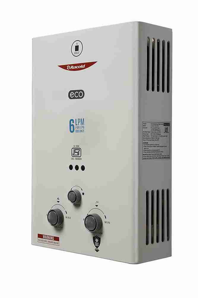 Racold 6 L Gas Water Geyser (ECO LPG WITH Racold ALLOY PIPE SET 45CM,  White) Price in India - Buy Racold 6 L Gas Water Geyser (ECO LPG WITH Racold  ALLOY PIPE