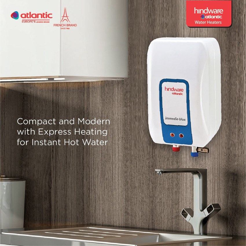 Hindware 3 L Storage Water Geyser (Immedio, White u0026 Blue) Price in India -  Buy Hindware 3 L Storage Water Geyser (Immedio, White u0026 Blue) online at  Flipkart.com