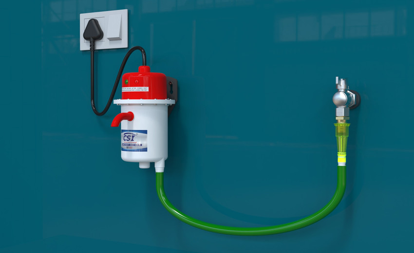 CSI INTERNATIONAL 1 L Instant Water Geyser (1L INSTANT WATER PORTABLE HEATER  GEYSER SHOCK PROOF BODY WITH INSTALLATION KIT 3kw isi Cooper aliment, Red,  White) Price in India - Buy CSI INTERNATIONAL