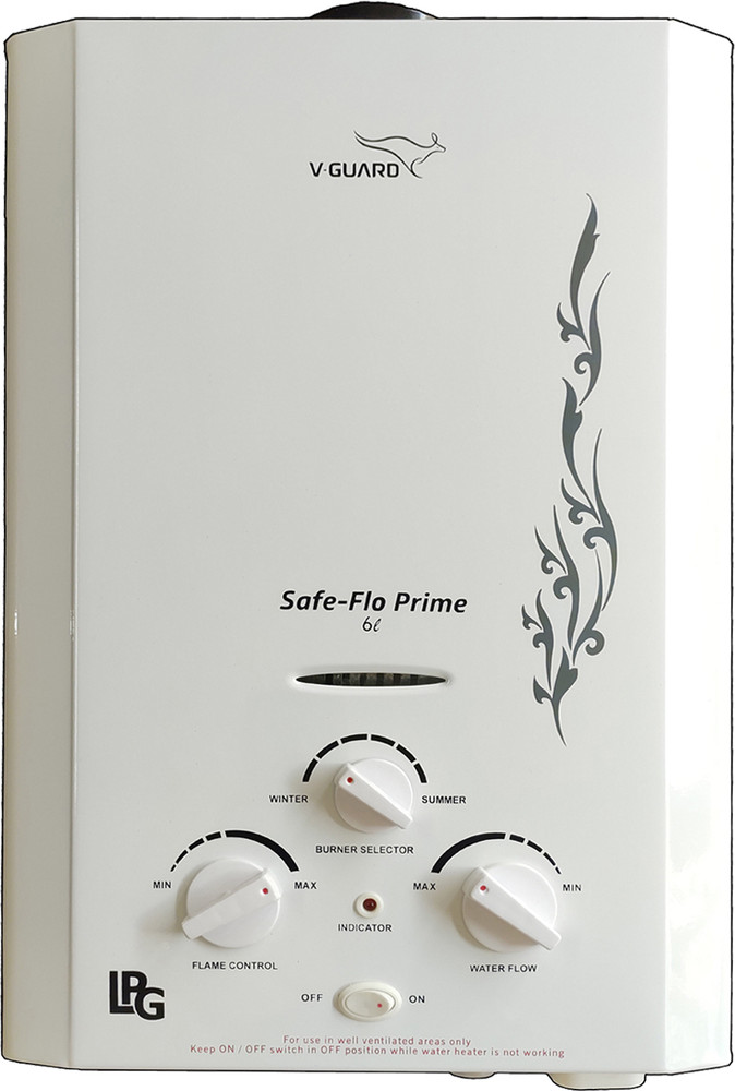 V-Guard 6 L Gas Water Geyser (SAFE-FLOW PRIME, White) Price in India - Buy V -Guard 6 L Gas Water Geyser (SAFE-FLOW PRIME, White) online at Flipkart.com