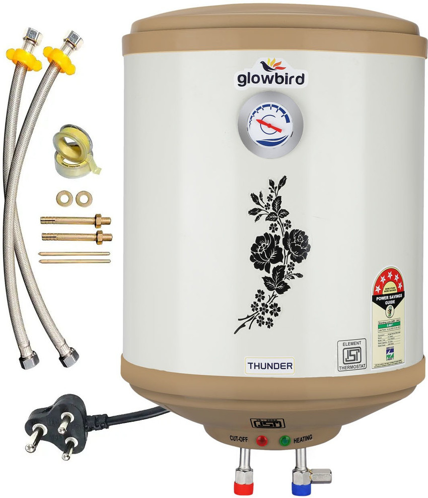 Glowbird 25 L Storage Water Geyser (Thunder 25 Ltr- New with Assembly,  Ivory) Price in India - Buy Glowbird 25 L Storage Water Geyser (Thunder 25  Ltr- New with Assembly, Ivory) online at Flipkart.com