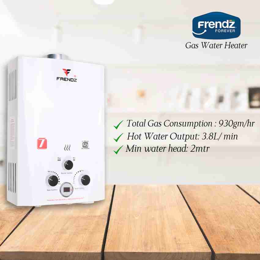 Frendz Forever 3.8 L Gas Water Geyser (GWH-111, White) Price in India - Buy  Frendz Forever 3.8 L Gas Water Geyser (GWH-111, White) online at  Flipkart.com