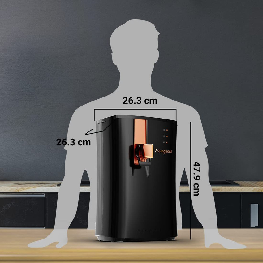 Aquaguard Ritz RO+UV+MTDS Stainless Steel Water Purifier, Patented Active  Copper Technology, 8 Stage Purification, 5.5L Storage, Suitable for  Borewell/Tanker/Municipal Water