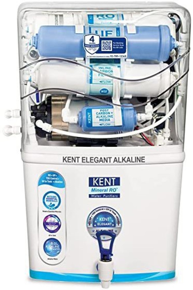 KENT Supreme RO Water Purifier | 4 Years Free Service| Multiple  Purification Process | RO + UF + TDS Control + UV LED Tank | 8L Tank | 20  LPH Flow