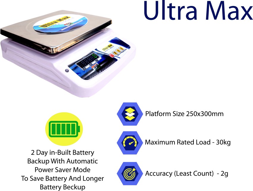 ULTRA MAX Steel Body Digital Weight Machine With Pole Display Digital Scale  30 KG Weighing Scale Price in India - Buy ULTRA MAX Steel Body Digital  Weight Machine With Pole Display Digital